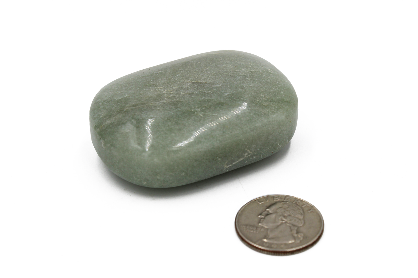 Green Aventurine Palm Stone - Medium