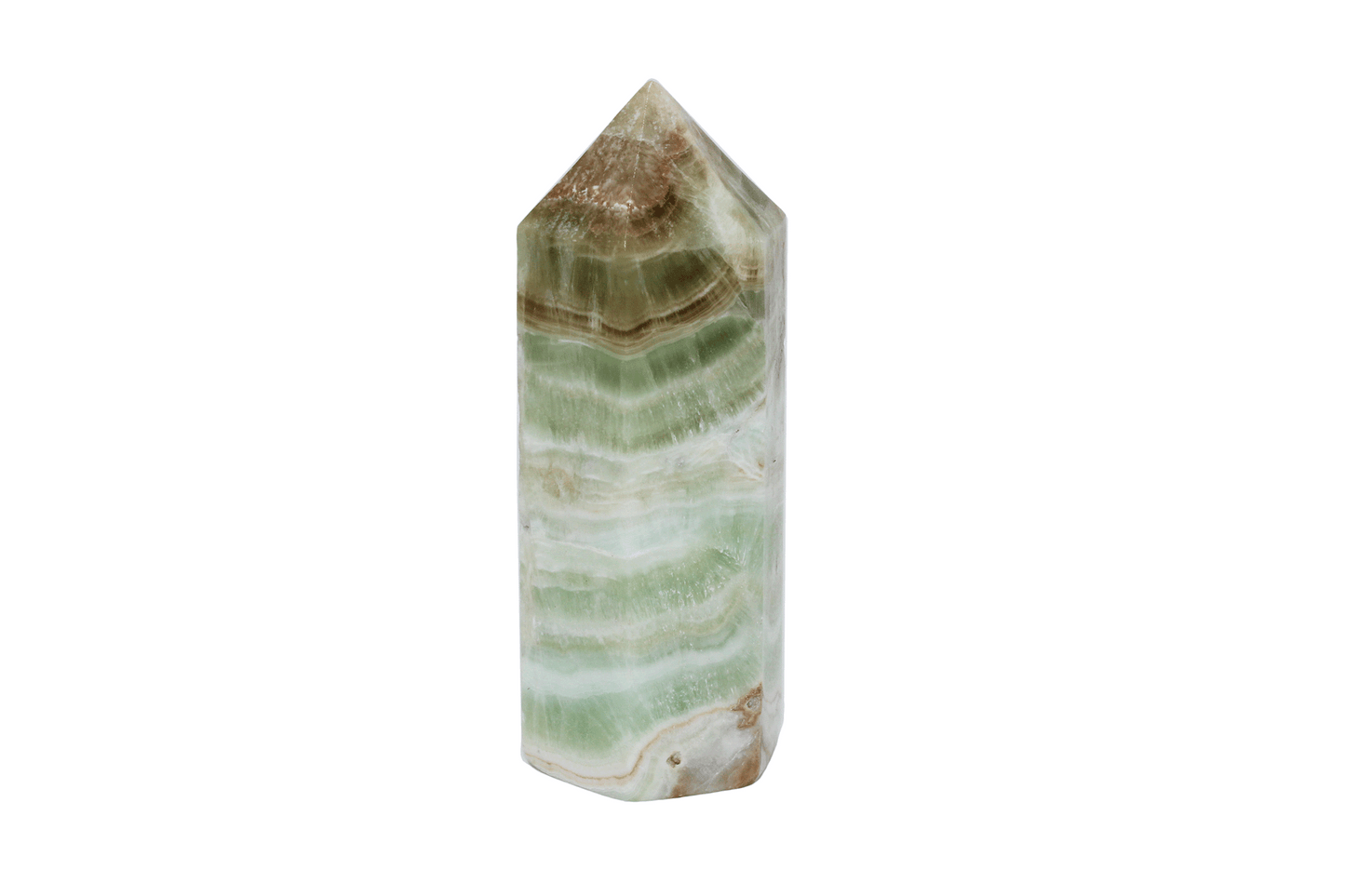Lime Calcite Obelisk -A