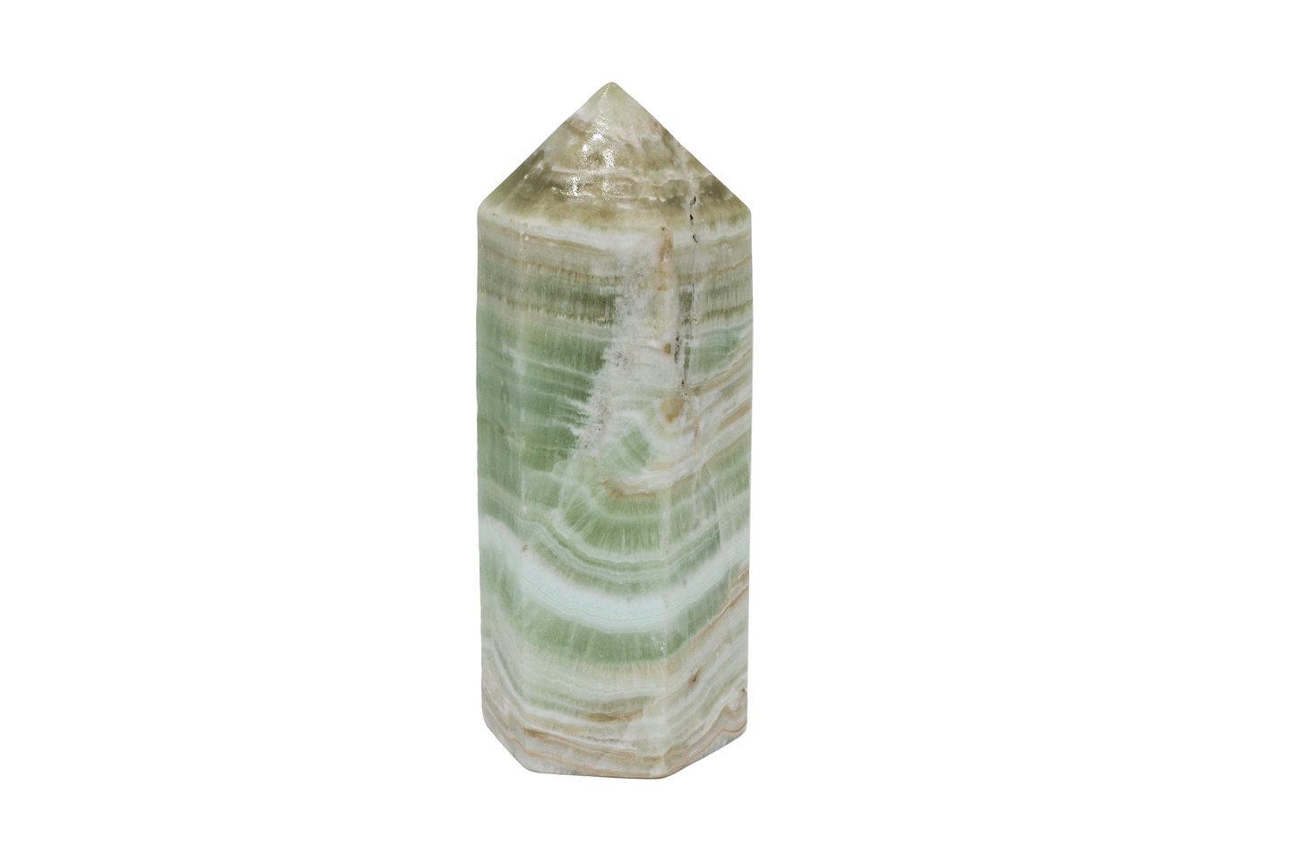 Lime Calcite Obelisk -B