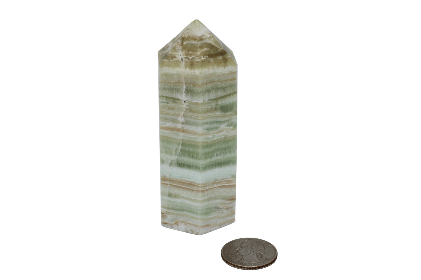Lime Calcite Obelisk -B