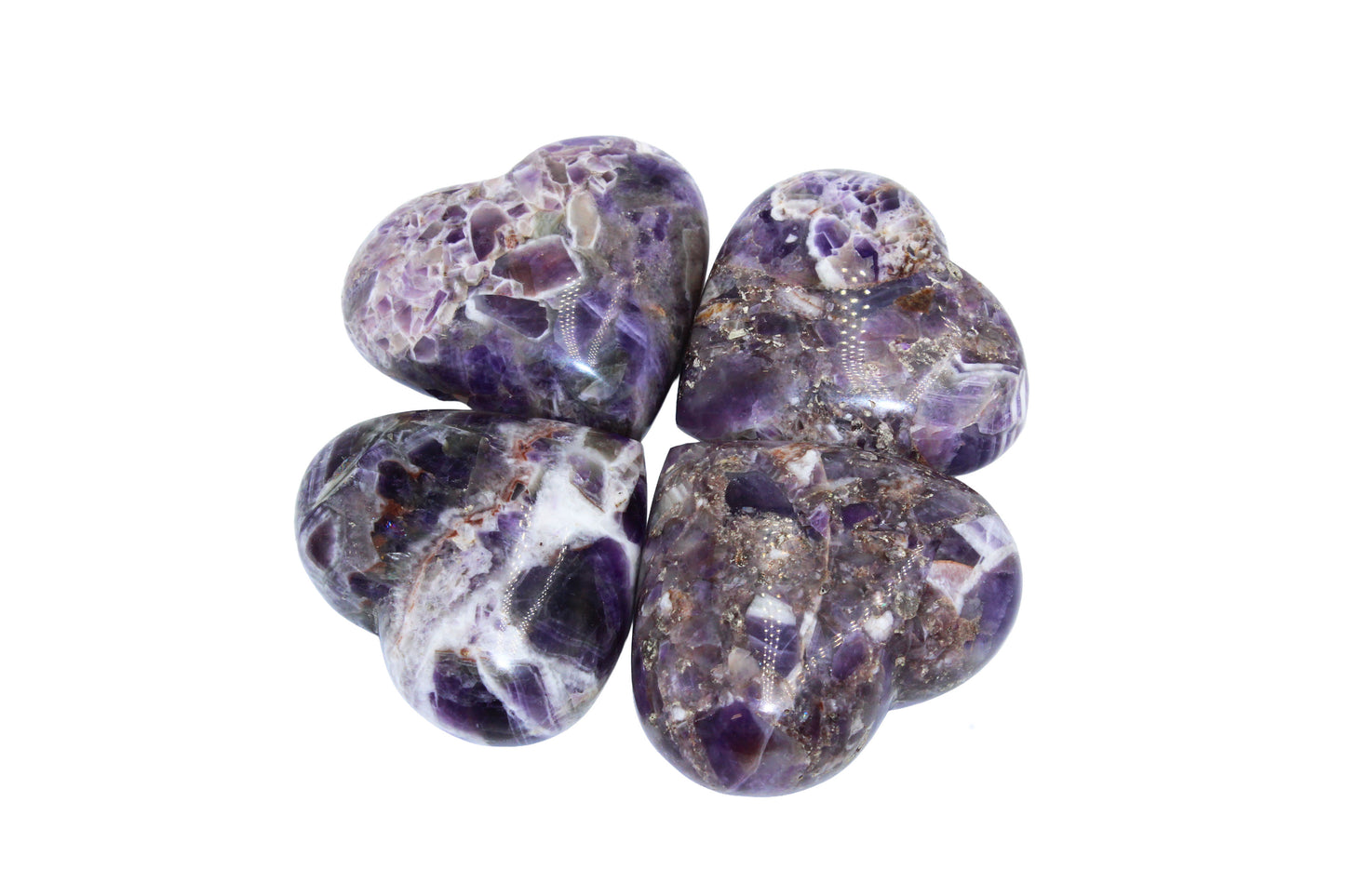 Chevron Amethyst Heart