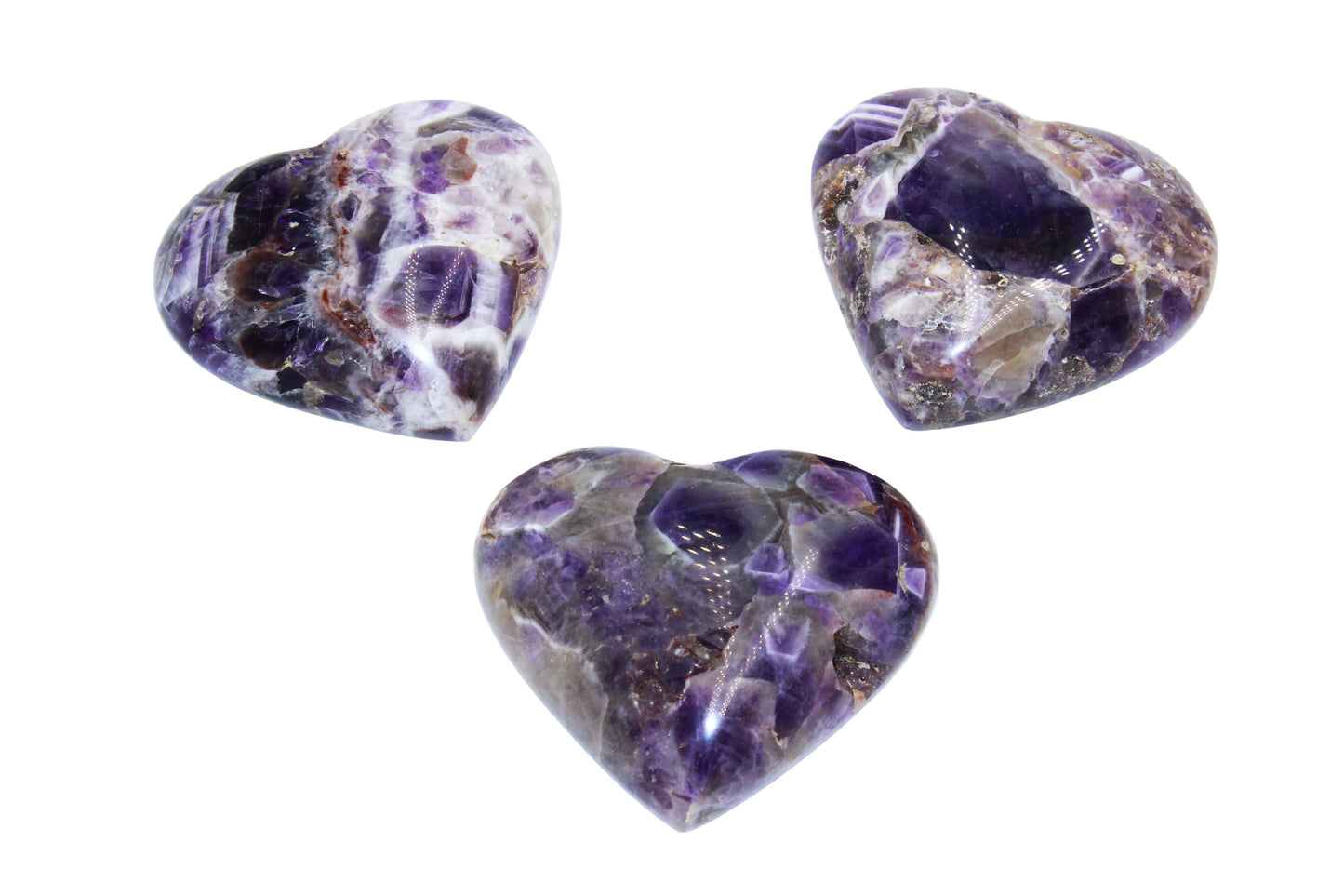 Chevron Amethyst Heart