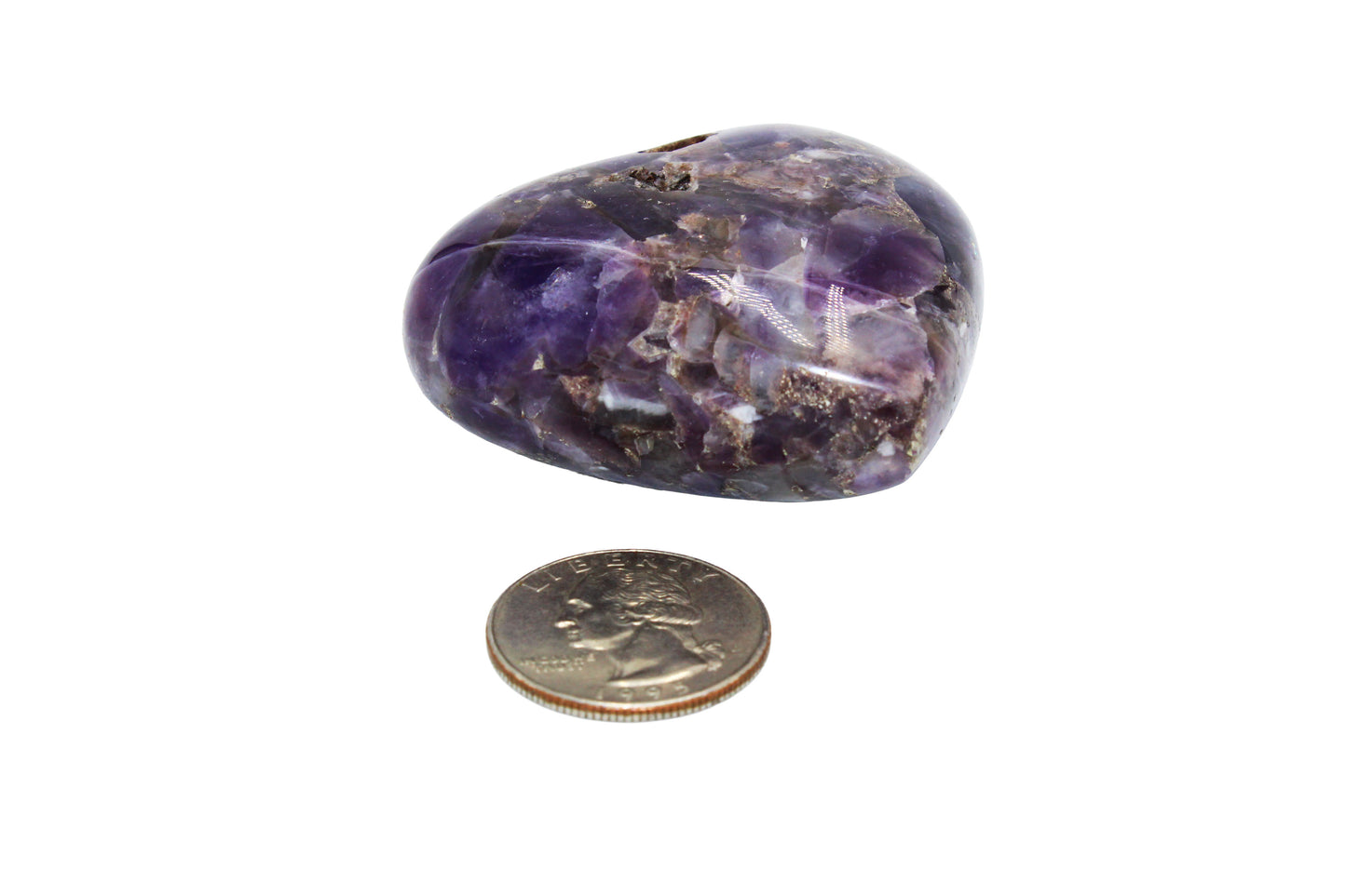 Chevron Amethyst Heart