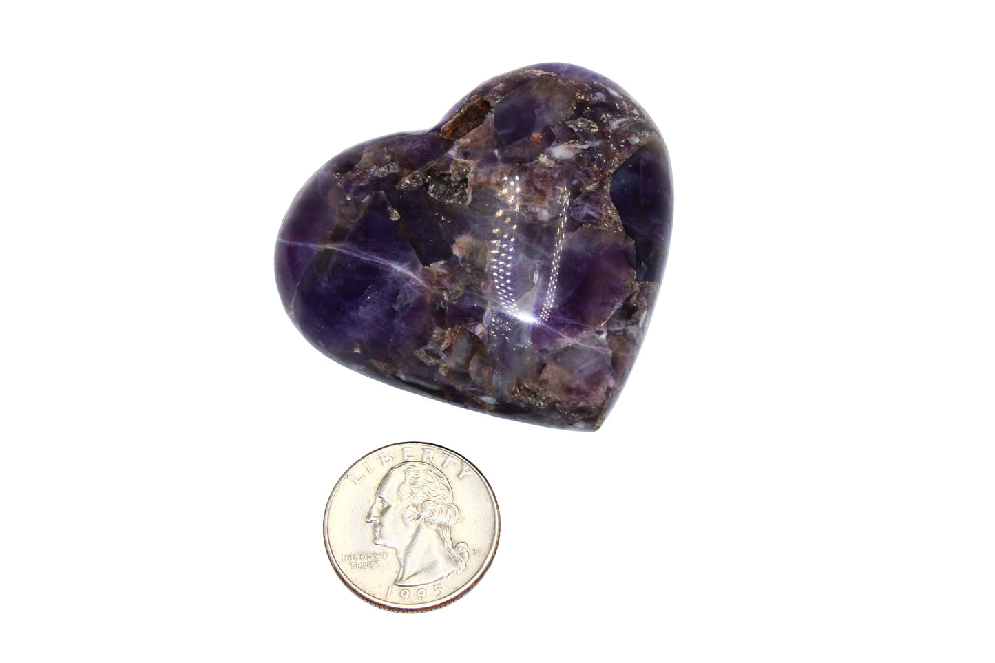 Chevron Amethyst Heart