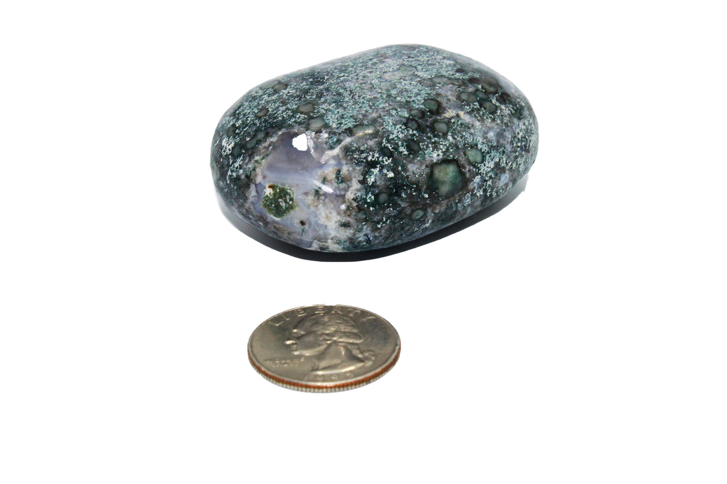 Moss Agate Palm Stone