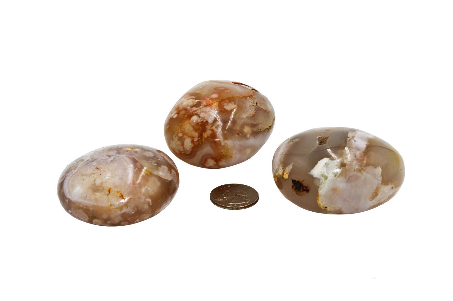 Flower Agate Palm Stone