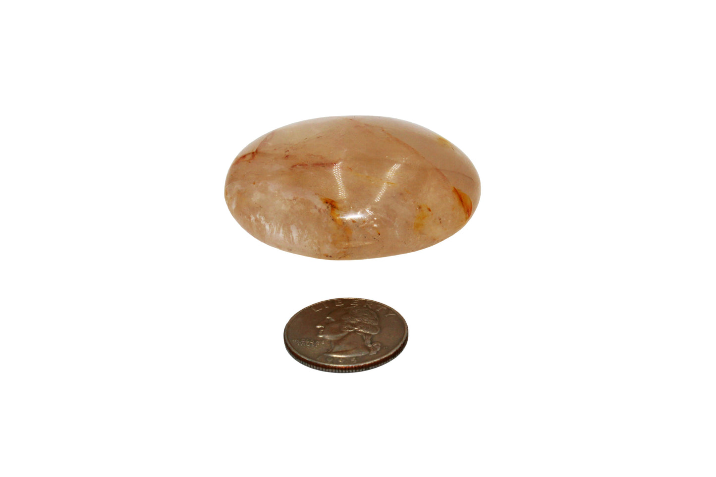 Red Hematoid Quartz Palm Stone