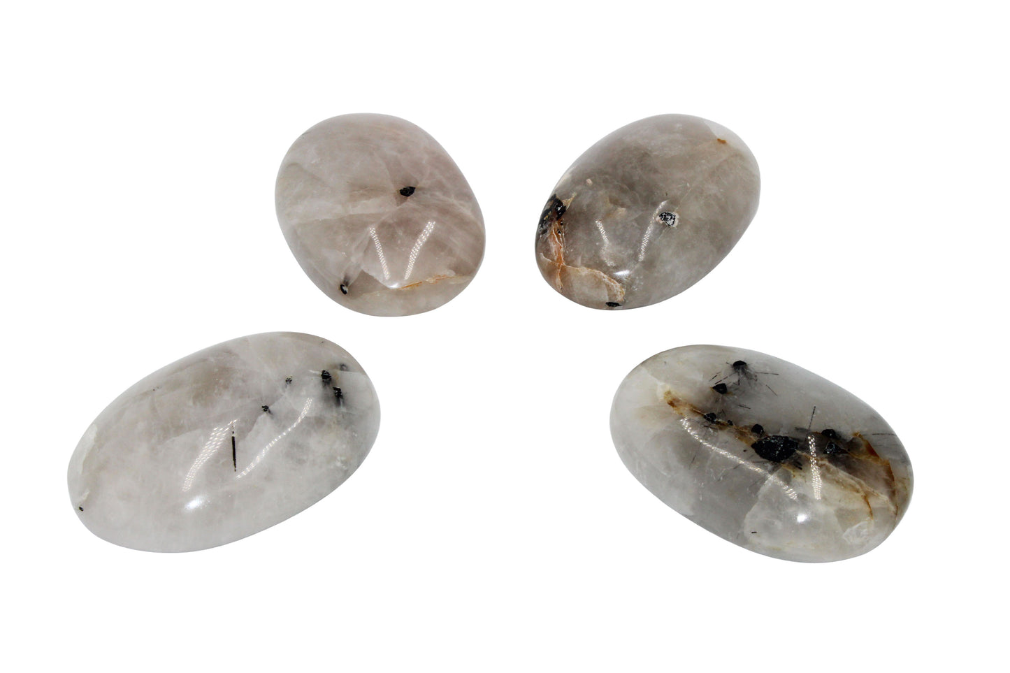Rutile Quartz Palm Stone