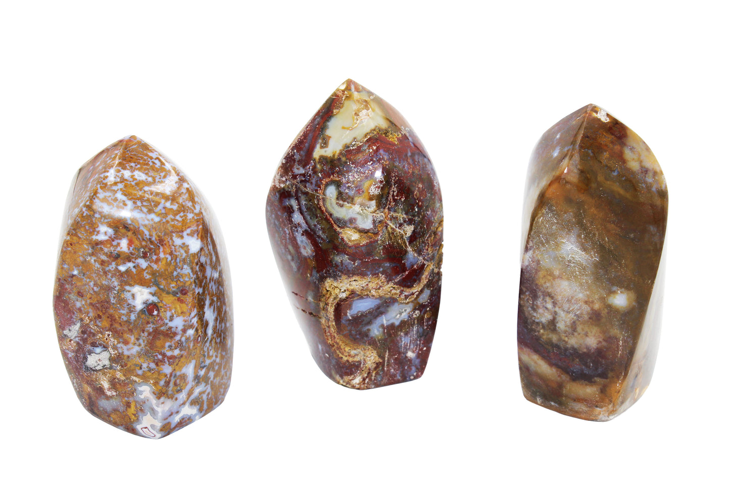 Red Moss Agate Flame Large
