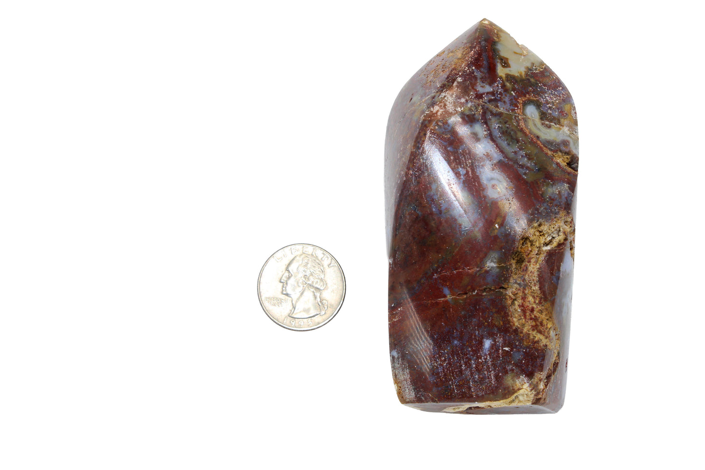 Red Moss Agate Flame Large