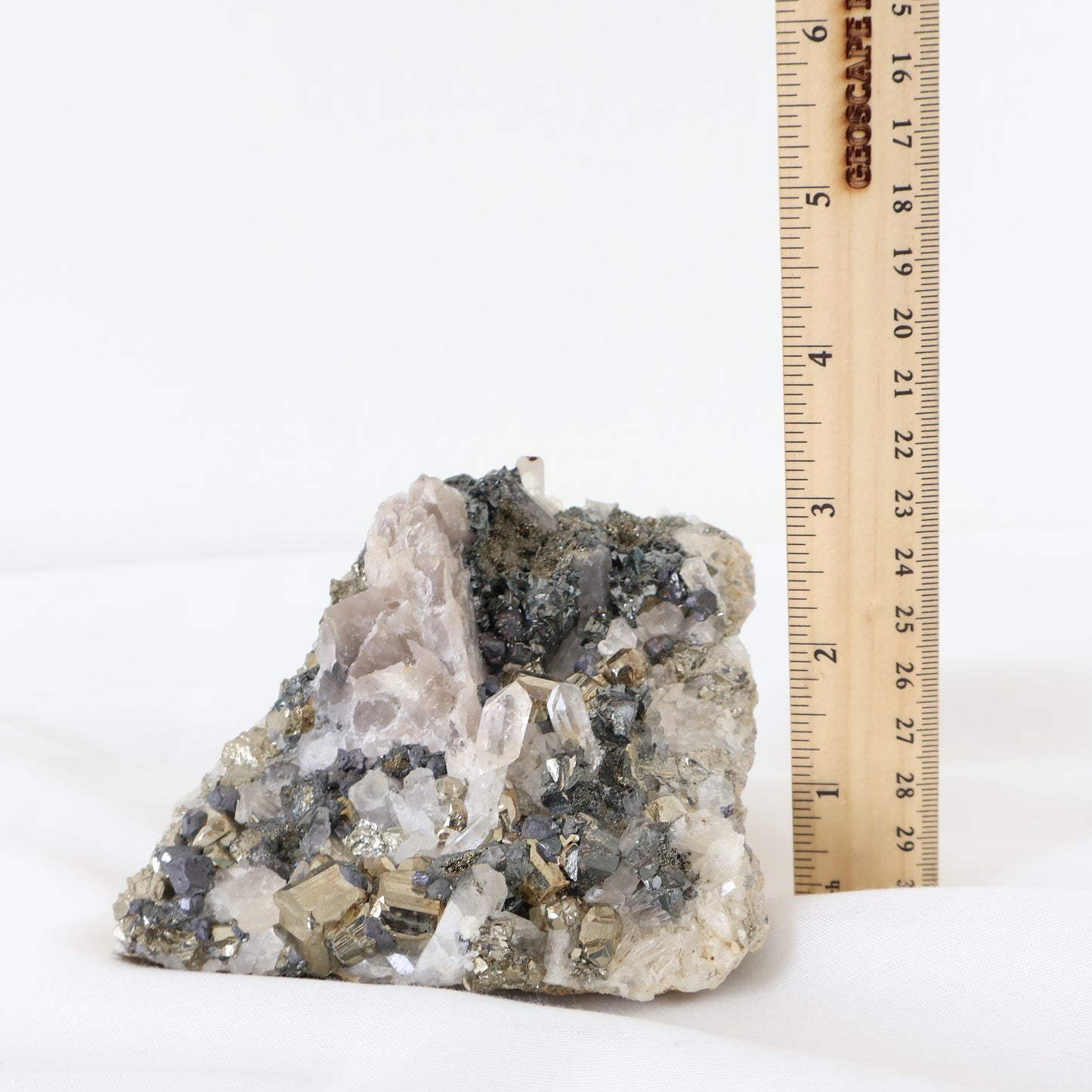 Indonesian Pyrite with Quartz, Galena D