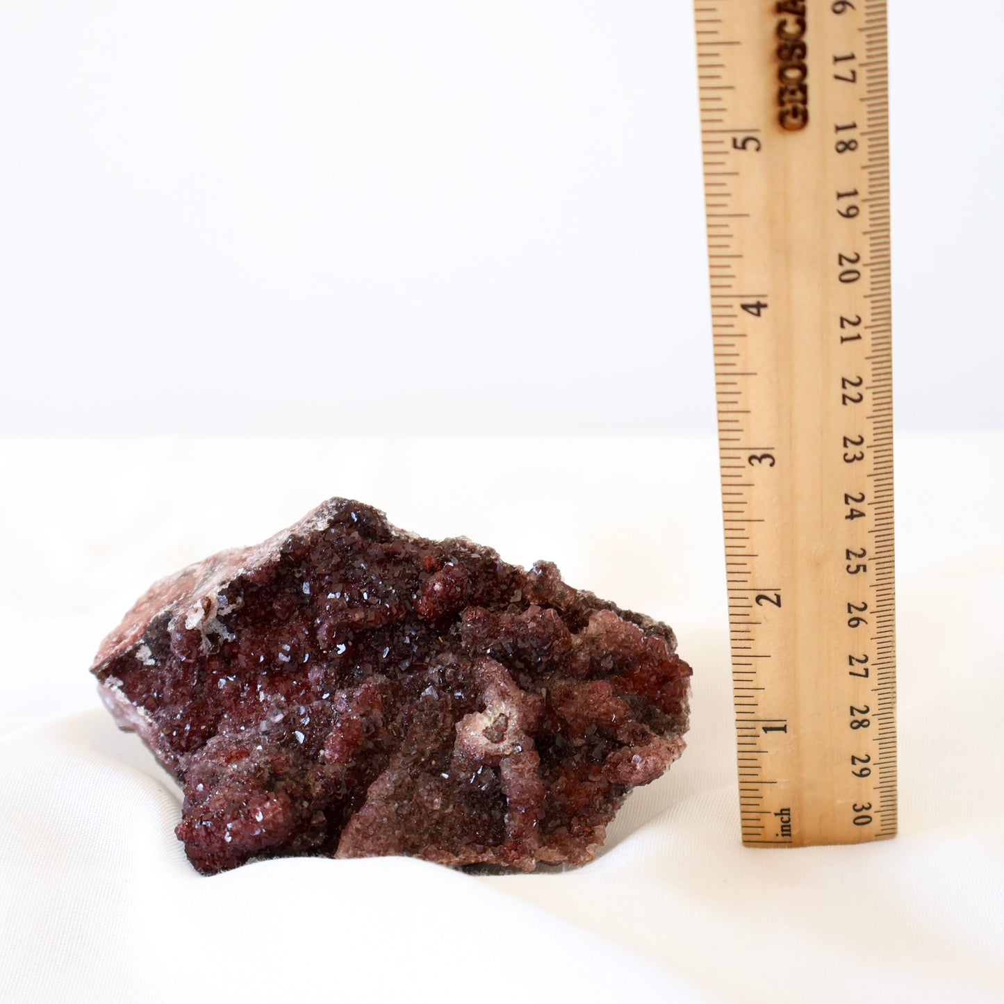 Red Fluorite with calcite - Tres Marias mine