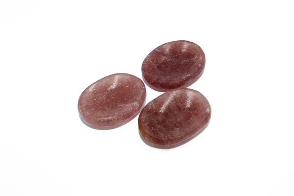 Strawberry Quartz Worry Stone – Geoscape Rock Shop