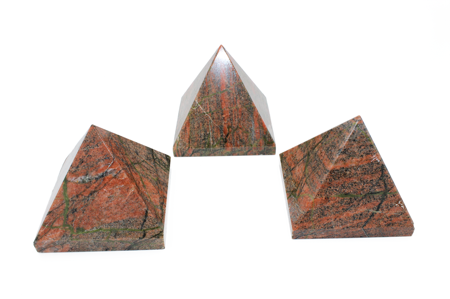 Large Unakite Pyramid