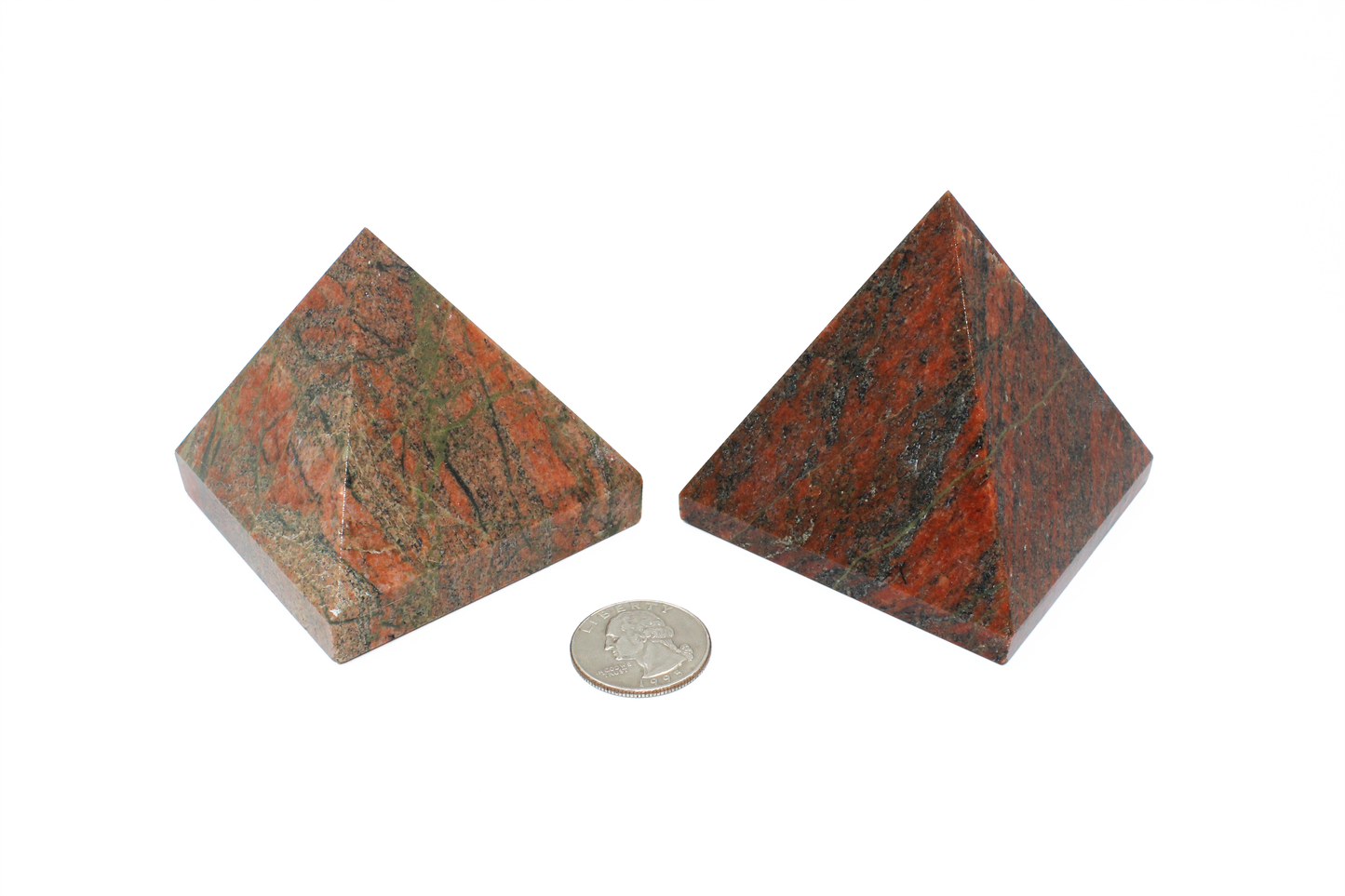 Large Unakite Pyramid