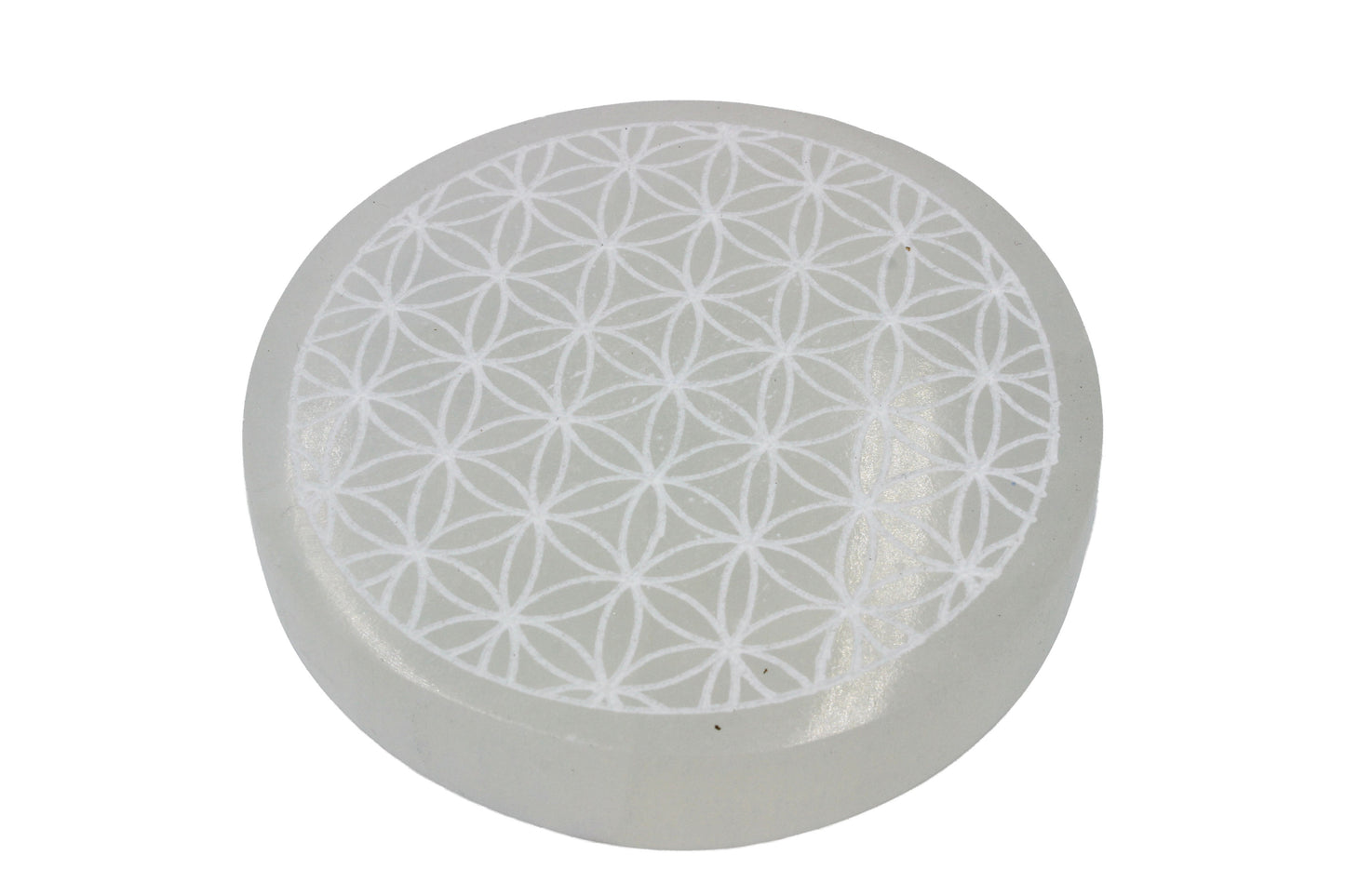 Selenite Sacred Geometry Circle