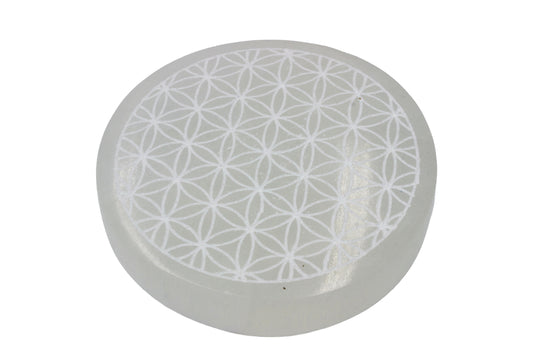 Selenite Sacred Geometry Circle