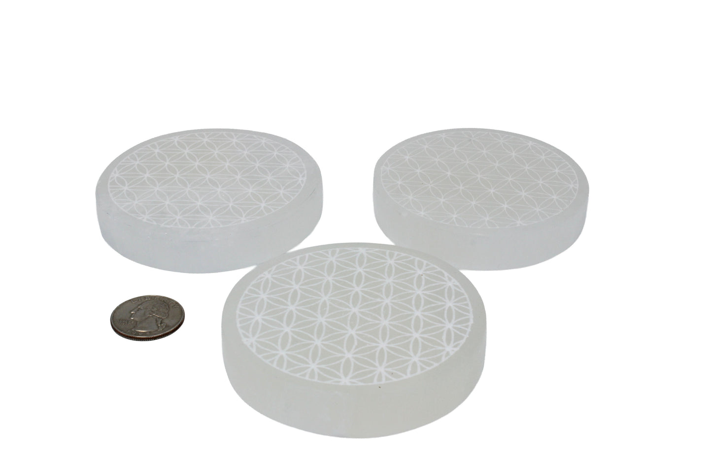 Selenite Sacred Geometry Circle