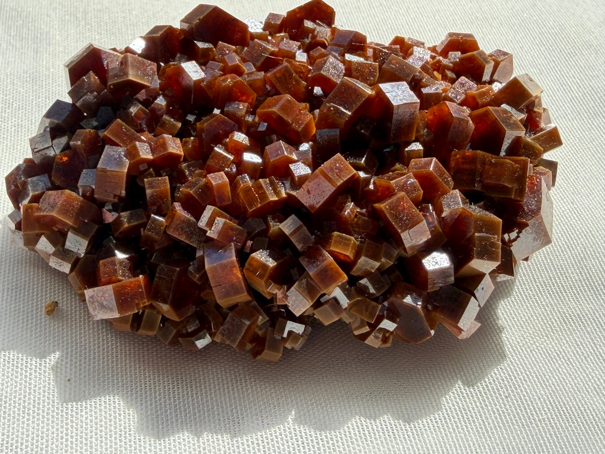 Red Vanadinite Crystal Cluster - 205g Mibladen Morocco