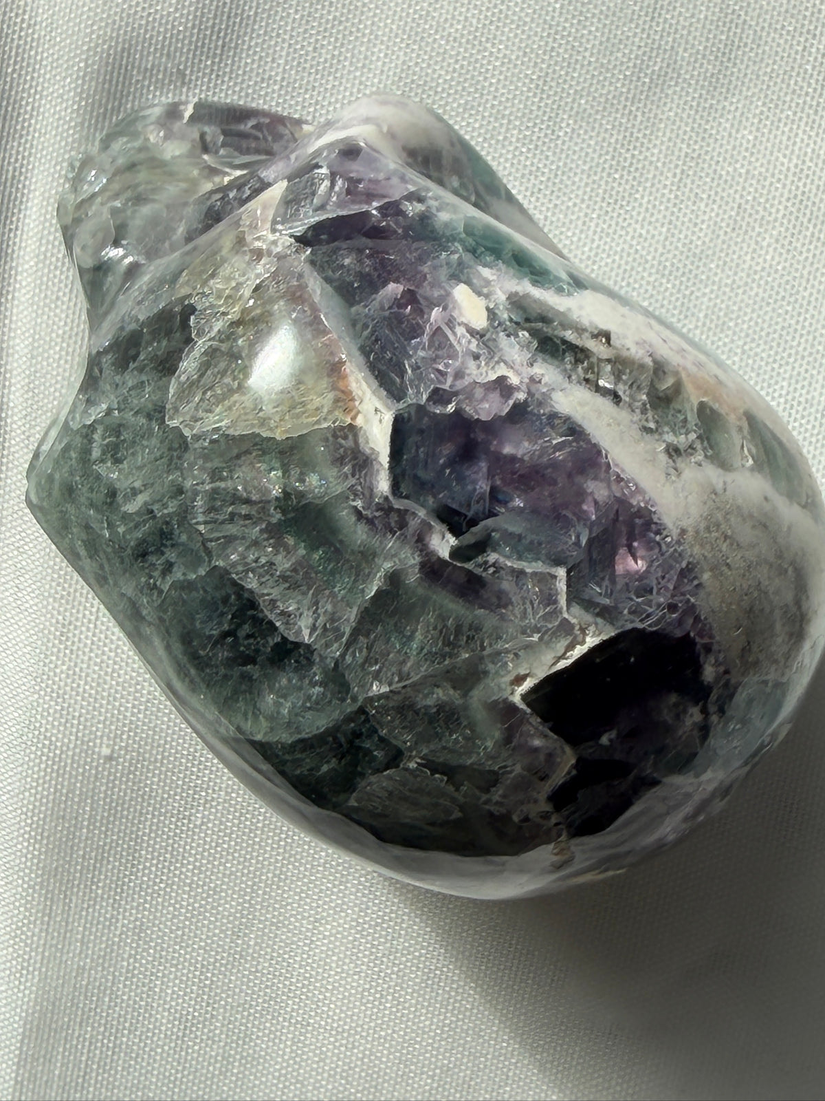 Mexican Rainbow Fluorite Crystal Skull