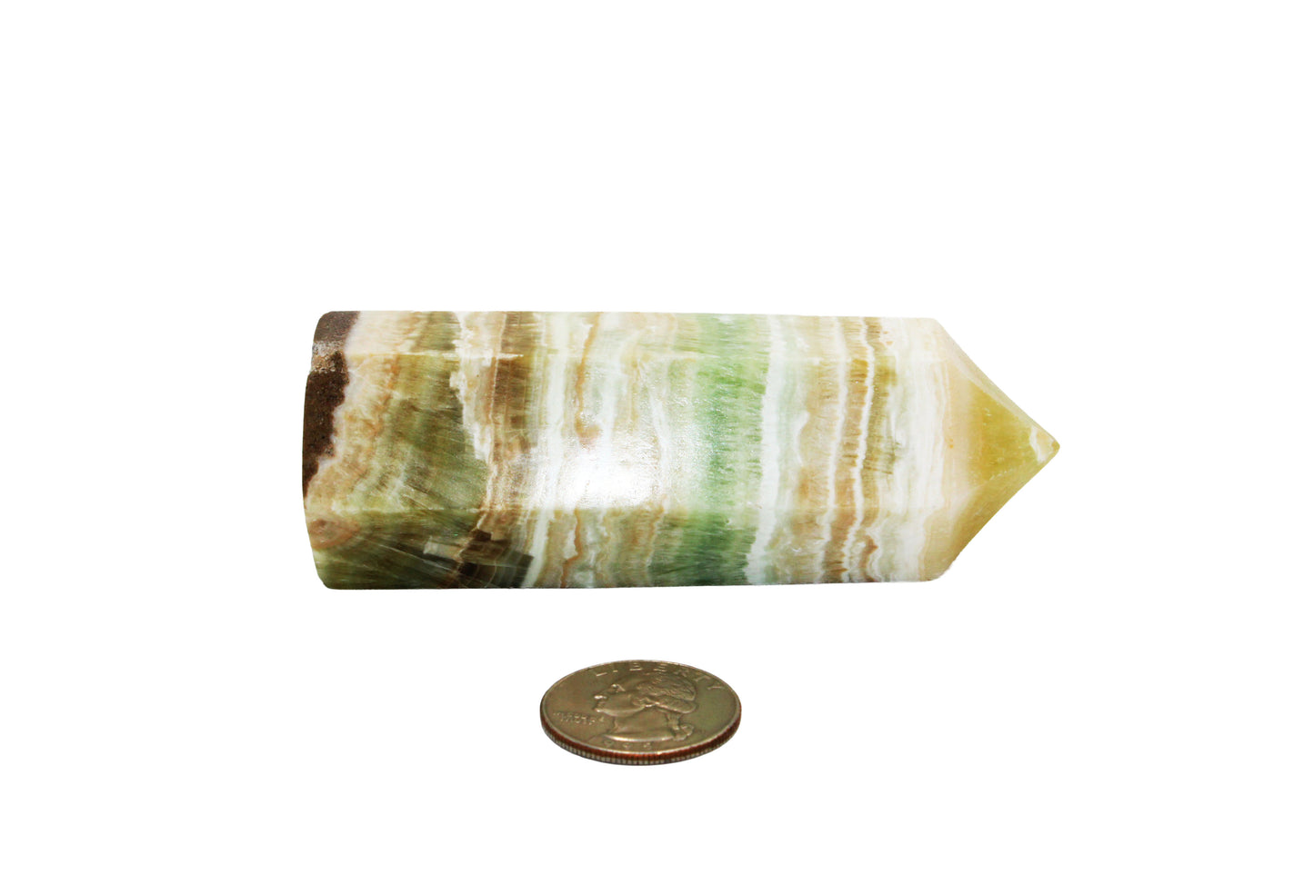 Lime Calcite Obelisk