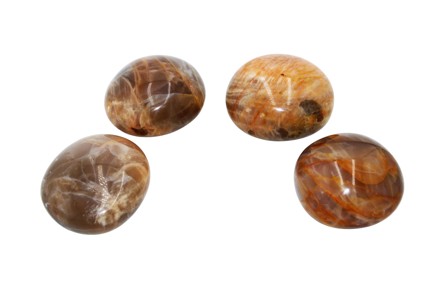 Peach Moonstone Palm Stone