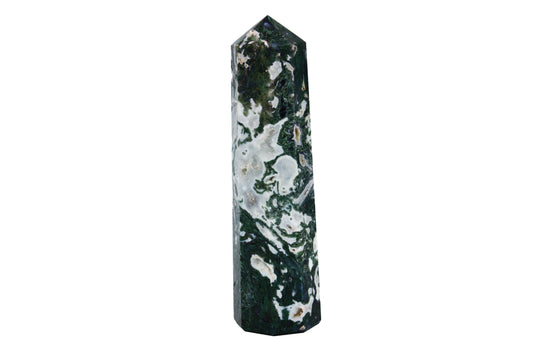 Moss Tree Agate Obelisk Large