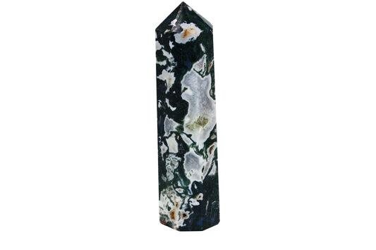 Moss Tree Agate Obelisk Large