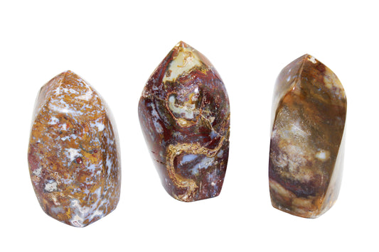 Red Moss Agate Flame Large