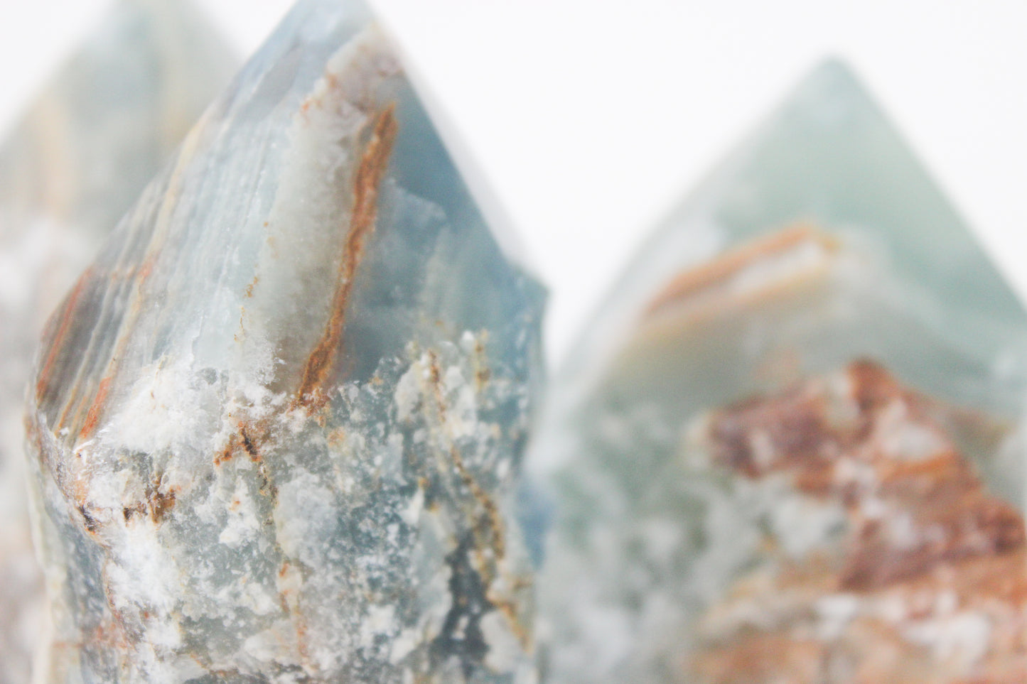 Aquatine Calcite Polished Point