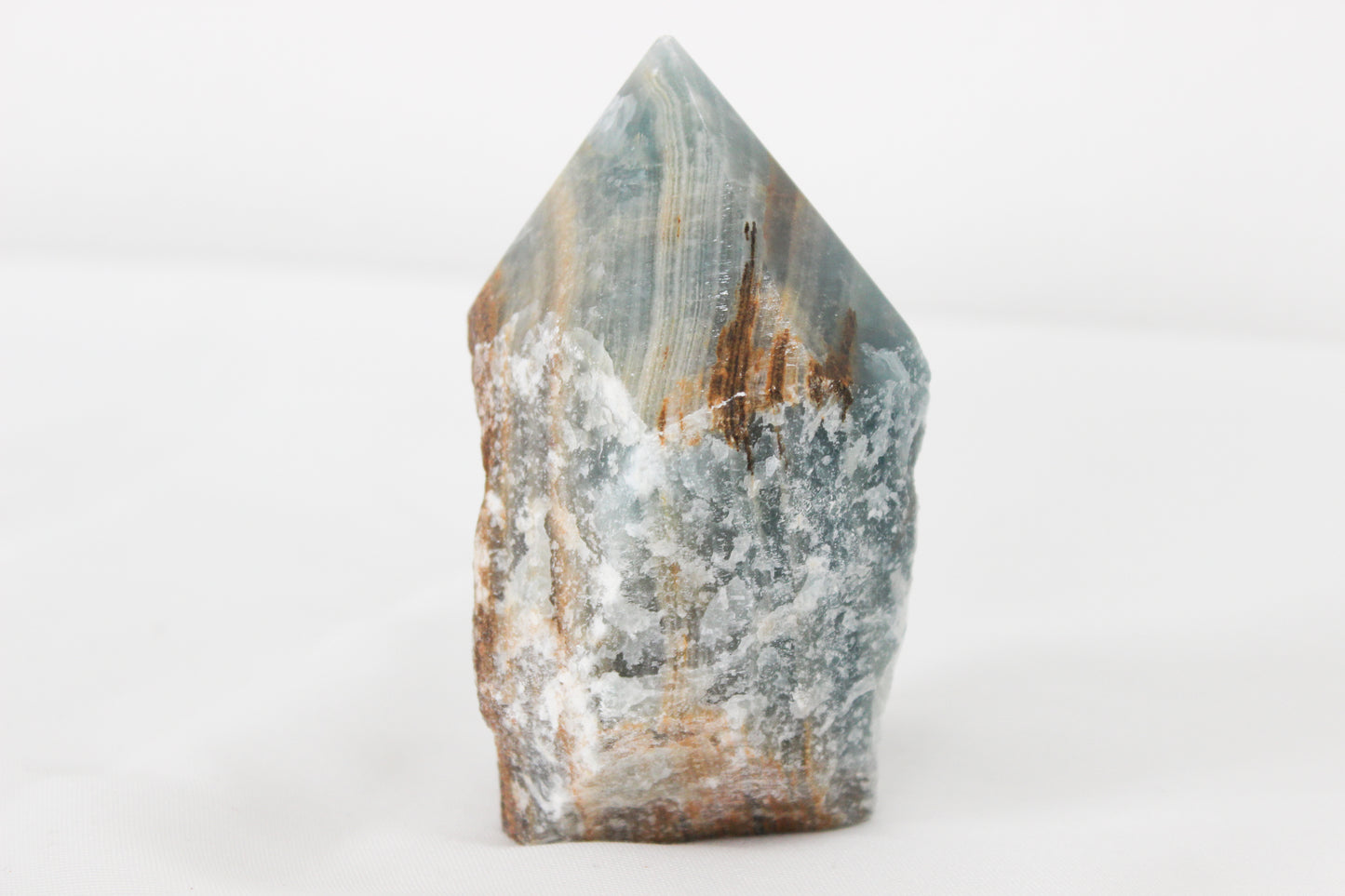 Aquatine Calcite Polished Point