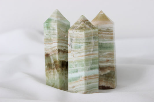 Lime Calcite Obelisk