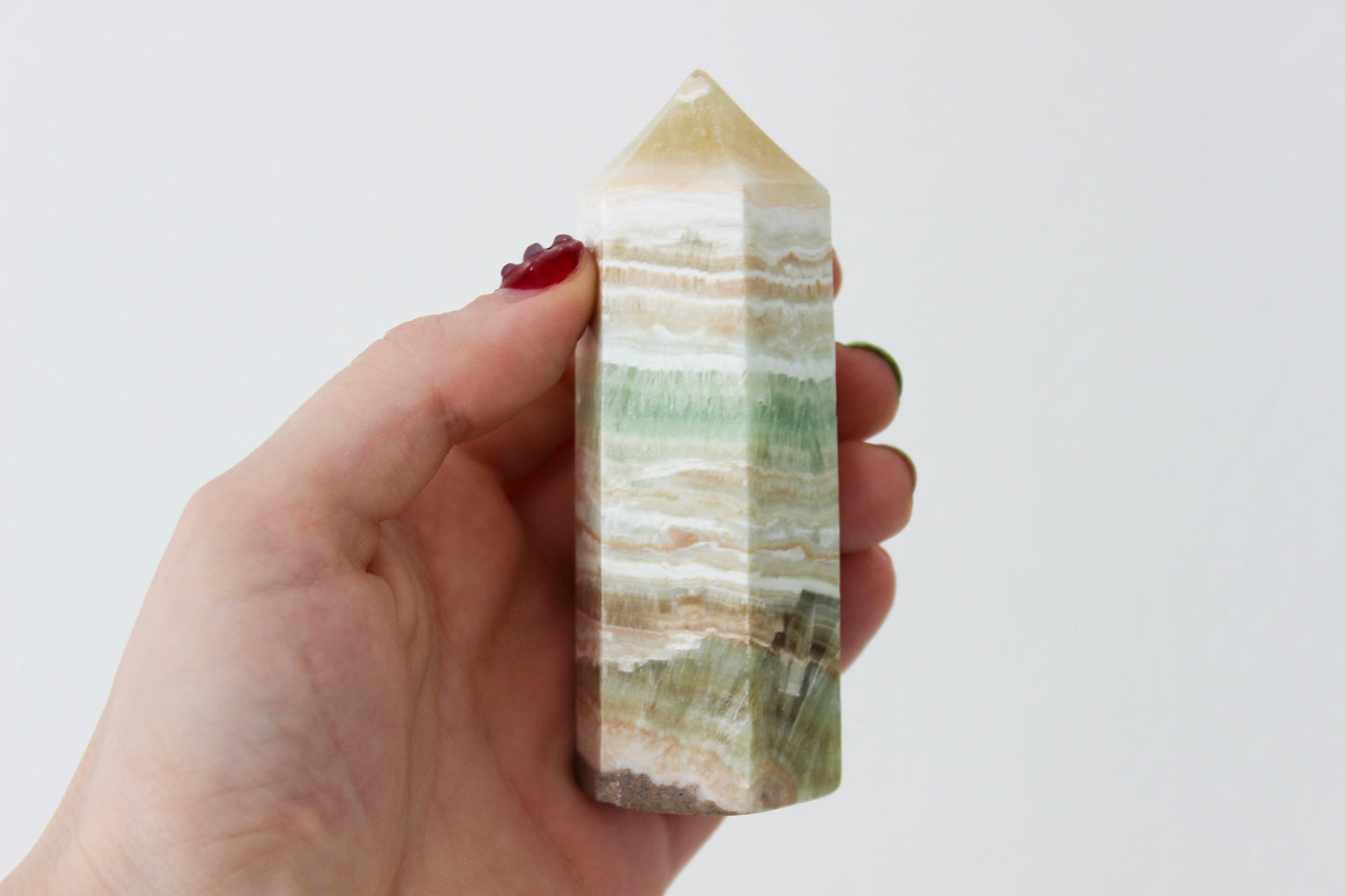 Lime Calcite Obelisk