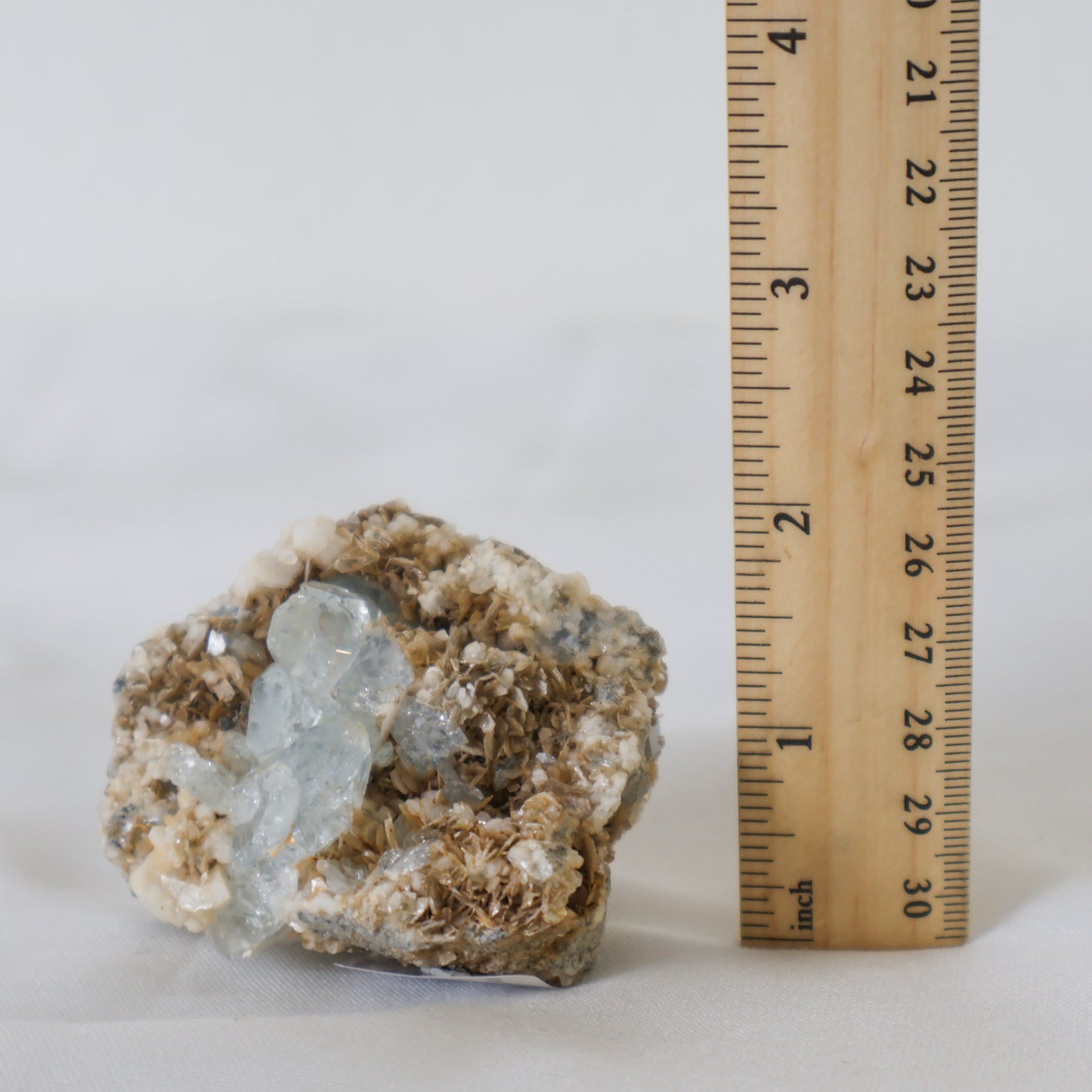 Aquamarine With Muscovite and Feldspar A