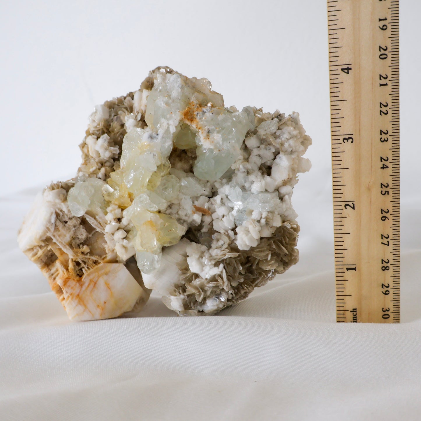 Aquamarine With Muscovite and Feldspar B