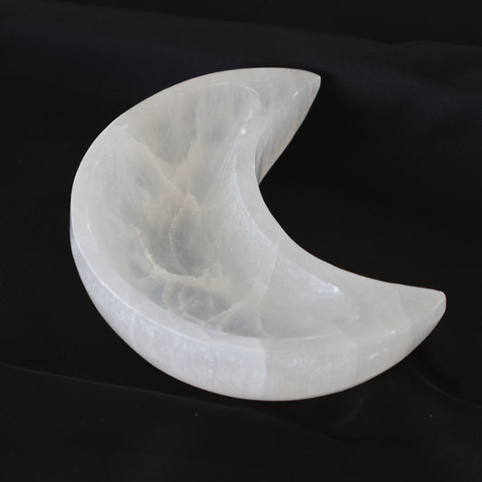 Selenite Moon Bowl