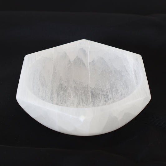 Selenite Geometric Bowl