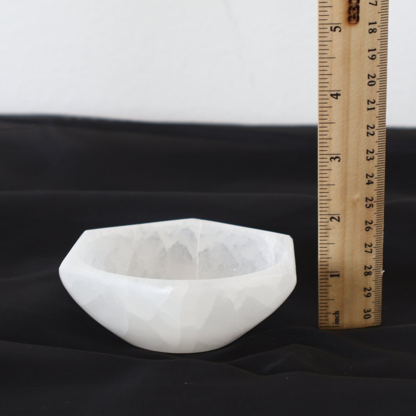 Selenite Geometric Bowl