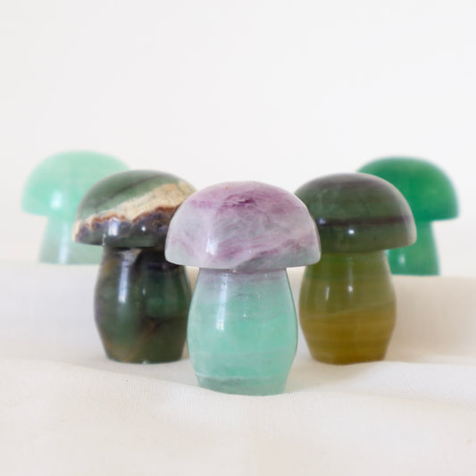 Fluorite Mushroom Carving