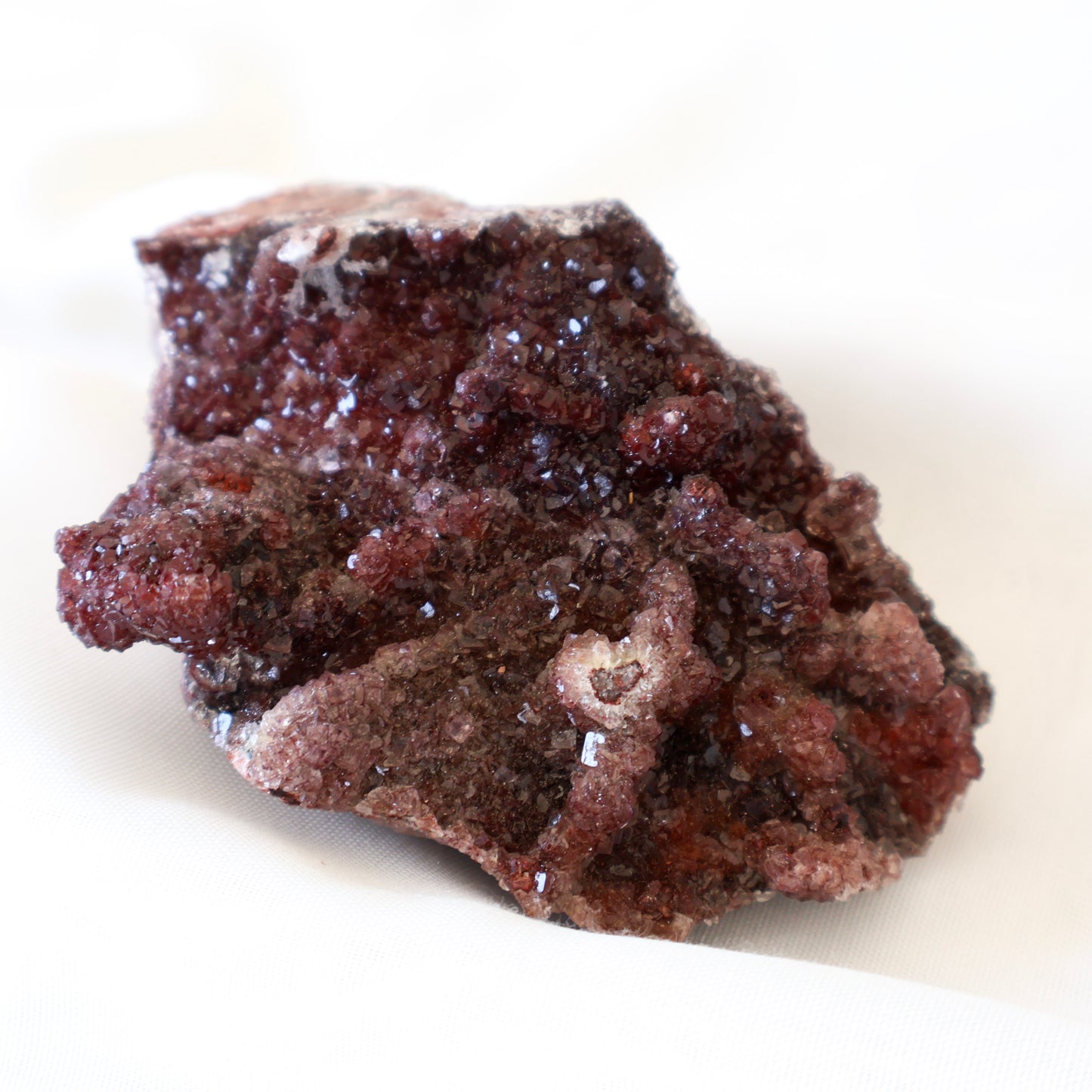 Red Fluorite with calcite - Tres Marias mine