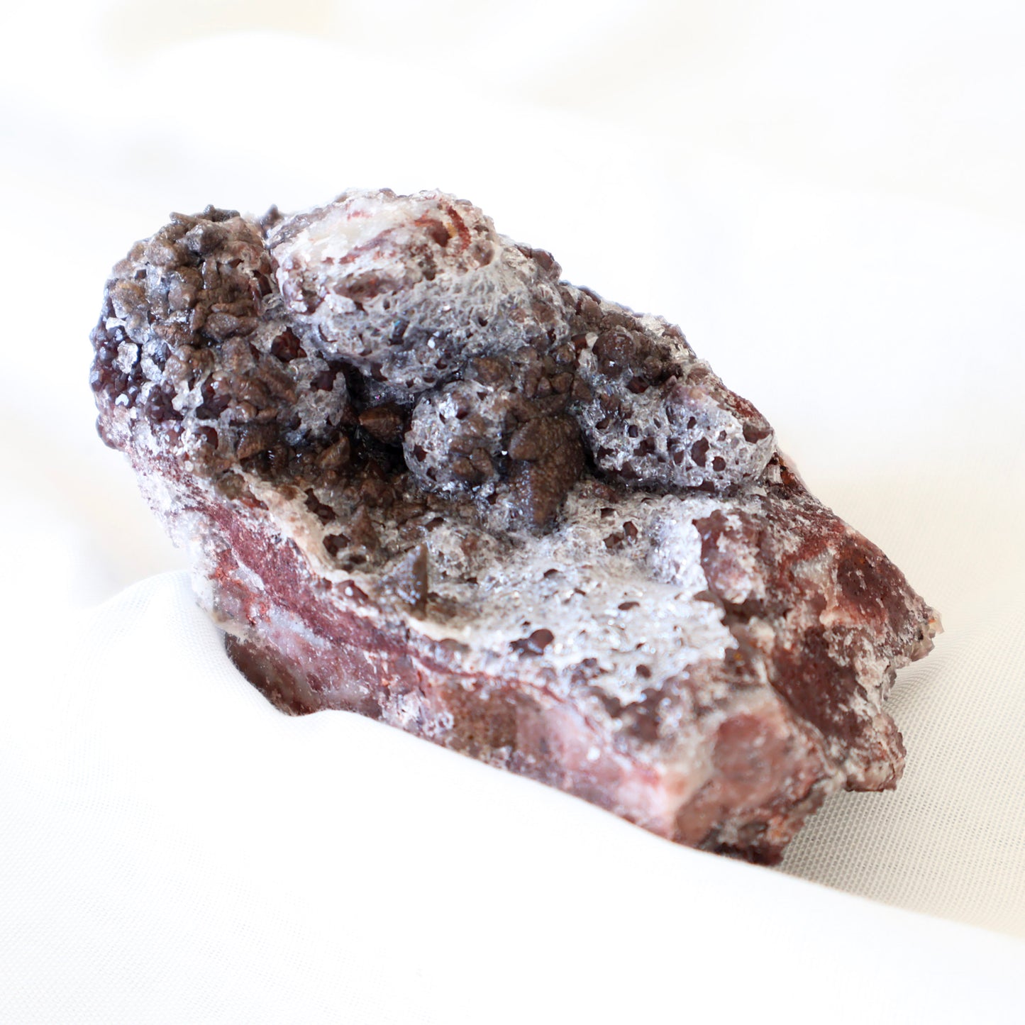 Red Fluorite with calcite - Tres Marias mine