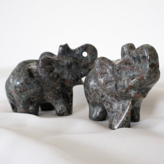 Syenite Elephant Carving
