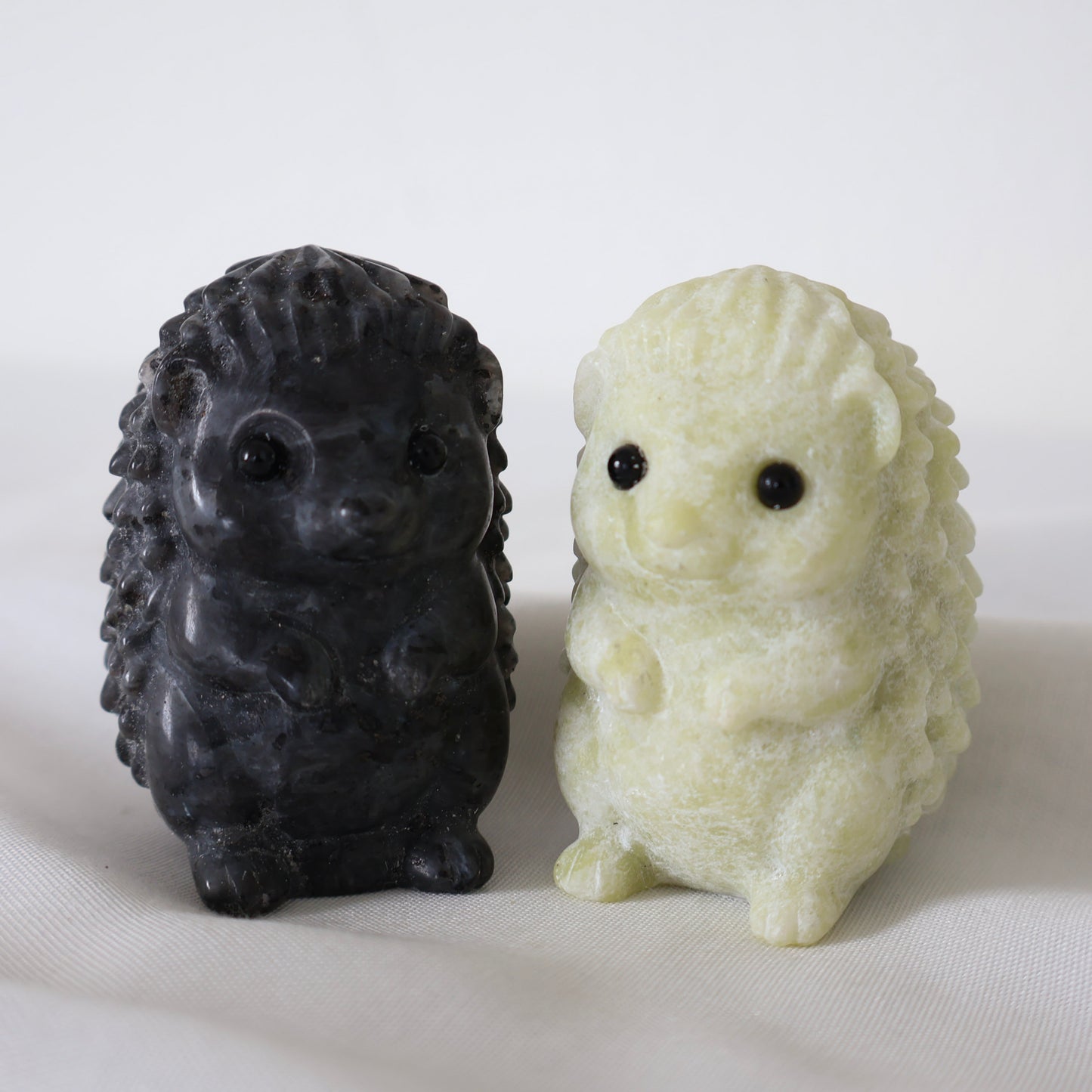 Mix-Stone Hedgehog Carving Pair