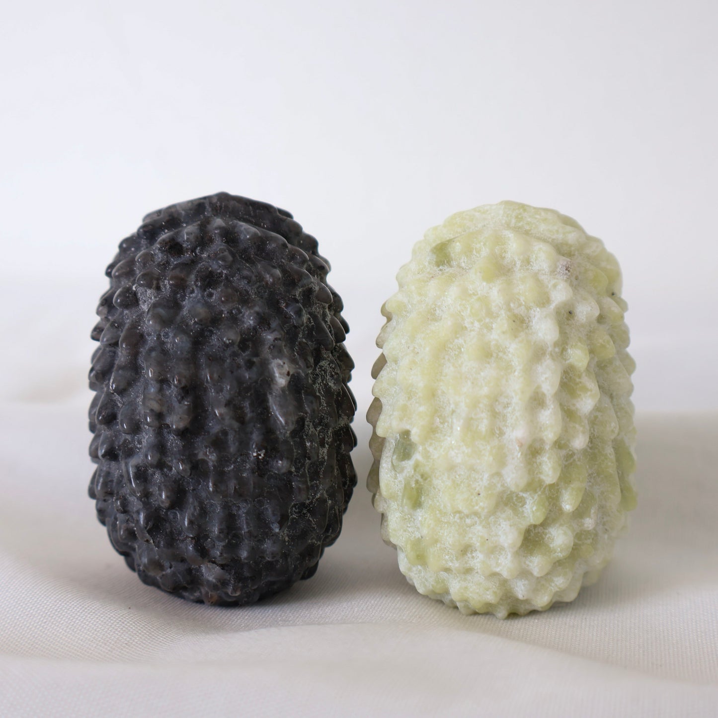 Mix-Stone Hedgehog Carving Pair