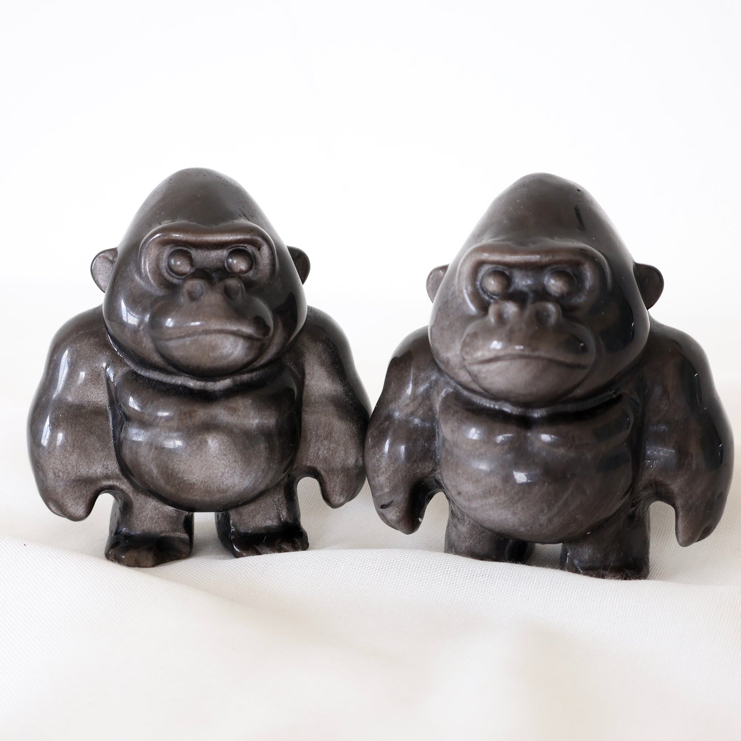 Obsidian Silverback Gorilla Carving