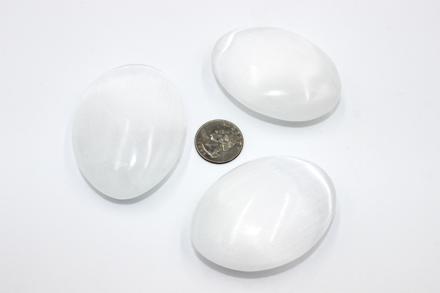 Selenite Palm Stone