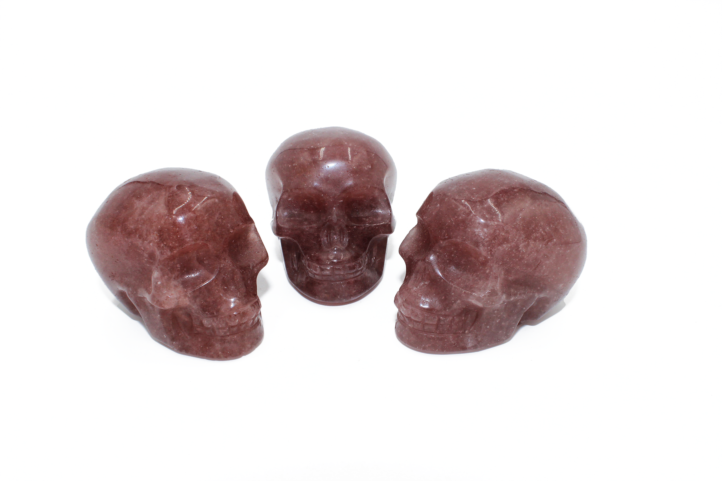 Strawberry Quartz Skull