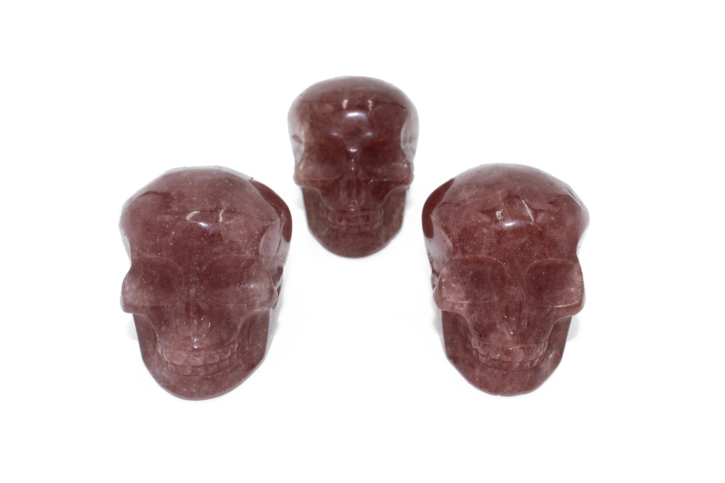 Strawberry Quartz Skull