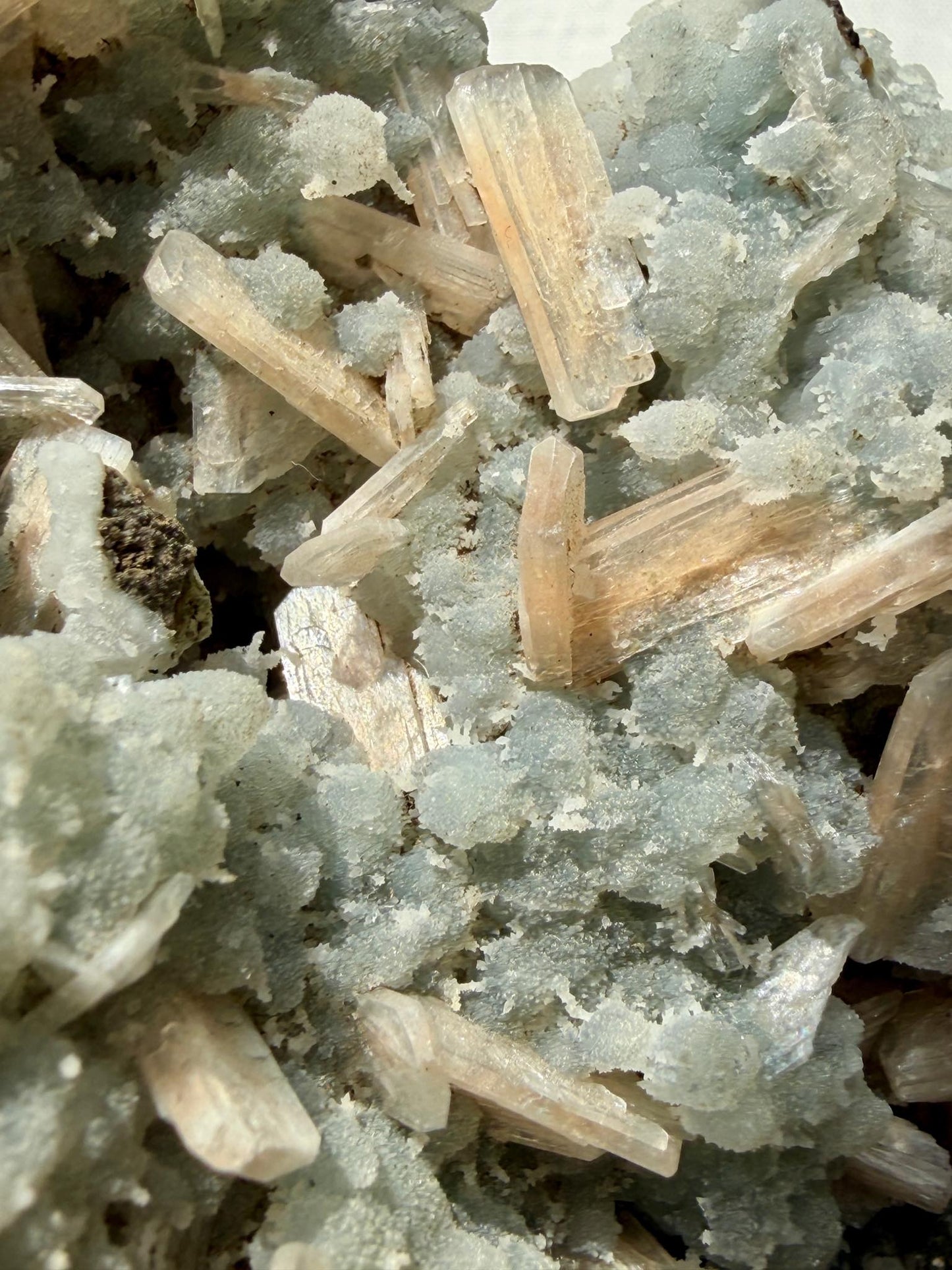 Drusy Chalcedony with Apophyllite and Stilbite